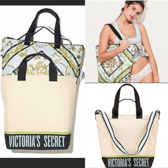 Victoria's Secret Handbags - Victoria’s Secret Logo tote cooler canvas tote bag Victoria’s Secret bag